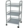 Carrello Portaoggetti In Acciaio Per Bagno Cucina Parrucchiere Estetista 4 Ruote
