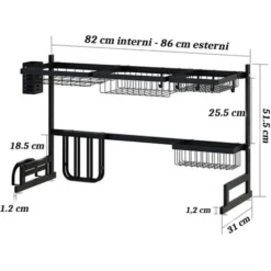 Scolapiatti Da Appoggio Gocciolatoio Lavello Doppio Organizer Cucina Salvaspazio -Wenko Negozio 17353072 3