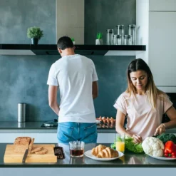 Relaxdays Tagliere Con Vassoio Raccogli-briciole, Asse Da Cucina Rialzato, Vassoio In Plastica, 3,5x38x26 Cm, Naturale -Wenko Negozio 17446970 3