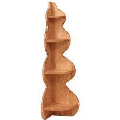 Mensola Angolare Muro Tiglio 22x22x90 Cm Made In Italy Mensole Cucina Salvaspazio Mensole Angolari Muro In Legno Mensole Legno