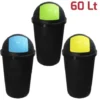 Tris Pattumiere Gettacarte Bidone Spazzatura Con Chiusura Push 60 Litri Zeuss