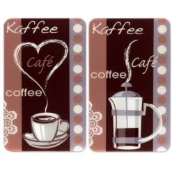 Wenko Glasabdeckplatte Universal Kaffeeduft, 2er Set