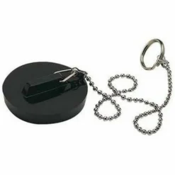 Watts Industries Sirius 452906 - Tappo In PVC Nero Con Catena 30cm - 57x61