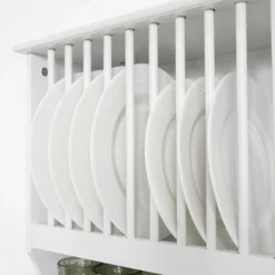 SoBuy Porta Piatti D'angolo Bianco Scolapiatti Da Muro O Da Piano P55P24A51 Cm KCR04-W -Wenko Negozio 19233434 4