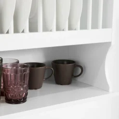 SoBuy Porta Piatti D'angolo Bianco Scolapiatti Da Muro O Da Piano P55P24A51 Cm KCR04-W -Wenko Negozio 19233434 5