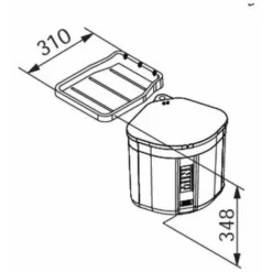 Franke Differenziatori - Cestino Rifiuti Incorporato Mini 121.0176.518 -Wenko Negozio 19589217 3