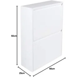 Dmora Pattumiera Portarifiuti Salvaspazio Per Differenziata Con Quattro Secchi, Colore Bianco, Misure 60 X 92 X 25 Cm, Con Imballo Rinforzato 6 Dmora Pattumiera Portarifiuti Salvaspazio Per Differenziata Con Quattro Secchi, Colore Bianco, Misure 60 X 92 X 25 Cm, Con Imballo Rinforzato -Wenko Negozio 19702535 3