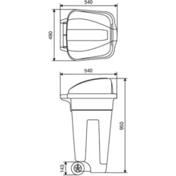 Bidone Raccolta Differenziata 100 Litri Con Ruote - Fondo Grigio E Coperchio A Campana Con Sportello Basculante Blu - Mobil Plastic 5 Bidone Raccolta Differenziata 100 Litri Con Ruote - Fondo Grigio E Coperchio A Campana Con Sportello Basculante Blu - Mobil Plastic -Wenko Negozio 24594978 3