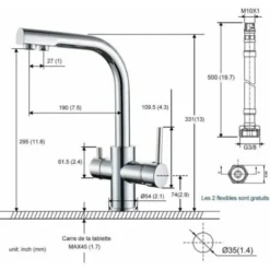 Trade Shop - Rubinetto Miscelatore 3 Vie Per Depuratore Acqua Purificatore Osmosi Inversa -Wenko Negozio 26305378 5