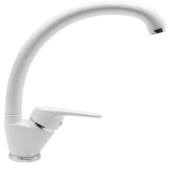 Ogomondo Miscelatore Oslo Orientabile Ottone Colorato Per Lavello Cucina Finitura- Bianco - Confezione 1