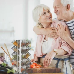 Relaxdays Portaspezie Girevole Con 20 Barattoli, Organizer Rotante A 360° Salvaspazio, In Acciaio, HxD 39x22 Cm, Argento -Wenko Negozio 27571491 5