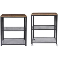 Carrello Cucina 3 Ripiani Multiuso Ruote Removibili Scaffale Design Industriale -Wenko Negozio 27602756 3