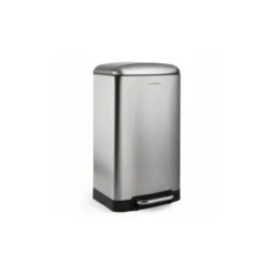 Pattumiera Da Cucina A Pedale In Acciaio Inox N ° 712 Capacità 30 L, Argento