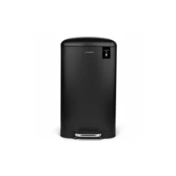 Pattumiera Da Cucina A Pedale Acciaio Inox N ° 867 Grande Capacità Di 40 L, Nera