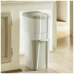 Bama Pattumiera Raccolta Differenziata TRYPLA Grigio / Bianco / Tortora / Bordeaux - Size Bianco