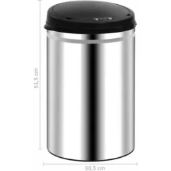 Pattumiera Automatica Con Sensore 30 L In Acciaio Inossidabile VidaXL -Wenko Negozio 28876738 3