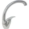 Rubinetto Miscelatore Monocomando Lavello Cucina Cromato Canna Alta Rotante 8411
