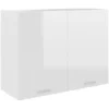Armadio Sospeso Bianco Lucido 80x31x60 Cm In Truciolato VidaXL