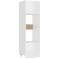 Armadio Per Microonde Bianco Lucido 60x57x207 Cm In Truciolato VidaXL