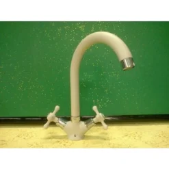 MISCELATORE RUBINETTO PECHINO COLORE AVENA PER LAVELLO CUCINA CARTUCCIA 40 MM