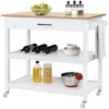 Yaheetech Carrello Da Cucina Con Ruote Carrellino Portaoggetti Salvaspazio A 3 Ripiani Stile Moderno Porta Microonde Multiuso 102 X 51 X 93 Cm