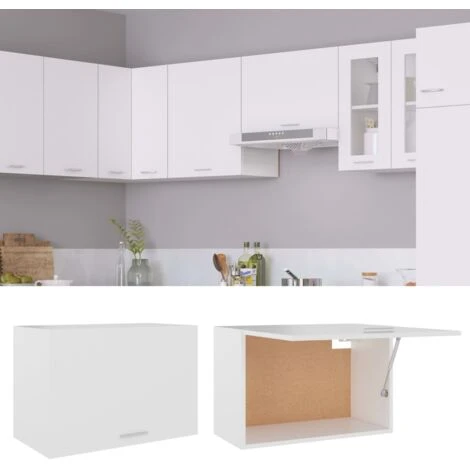 Mobile Pensile Bianco 60x31x40 Cm In Legno Multistrato VidaXL 2 Mobile Pensile Bianco 60x31x40 Cm In Legno Multistrato VidaXL - immagine 2