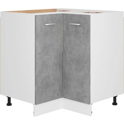 Armadio Angolare Grigio Cemento 75,5x75,5x80,5 Cm In Truciolato VidaXL 1 Armadio Angolare Grigio Cemento 75,5x75,5x80,5 Cm In Truciolato VidaXL
