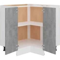 Armadio Angolare Grigio Cemento 75,5x75,5x80,5 Cm In Truciolato VidaXL 9 Armadio Angolare Grigio Cemento 75,5x75,5x80,5 Cm In Truciolato VidaXL -Wenko Negozio 30199908 5