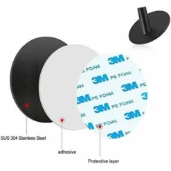 Ganci Adesivi Confezione Da 4 Ganci Adesivi Ganci Autoadesivi Da Parete Per Bagno In Acciaio Inossidabile Max 8 Kg Nastro Adesivo Portasciugamani Casa E Ufficio -Wenko Negozio 30853574 4