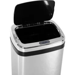HomCom Cestino Dei Rifiuti In Acciaio Inox Sensore Automatico 30L/Quadrato -Wenko Negozio 3138819 4