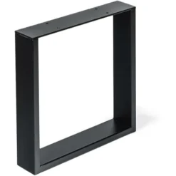 Gamba Per Mobili | Stile Funzionale | Realizzato In Acciaio | Finitura Poro Nero | Progetti Di Restauro Fai-da-te | Misure 380*80*382mm | Altezza: 15" | Facile Installazione Imbullonata | 1 Unità