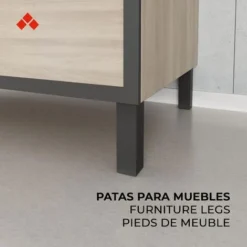 Gamba Rotonda Per Mobili Stile Funzionale In Alluminio Finitura Anodizzata Opaca Progetti Di Restauro Fai-da-te Misure 4040120mm Altezza: 12 Cm Facile Installazione Imbullonata 1 Unità -Wenko Negozio 31554539 3