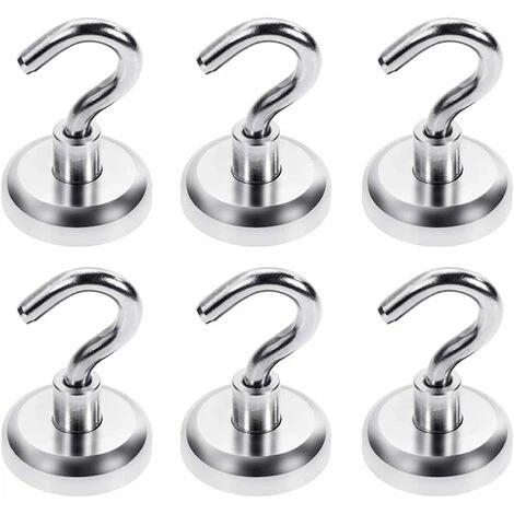 Gancio Magnetico - 32 Mm - Gancio Magnetico Al Neodimio - Supporta 80 Libbre (36 Kg) - Super Potente 1 Gancio Magnetico - 32 Mm - Gancio Magnetico Al Neodimio - Supporta 80 Libbre (36 Kg) - Super Potente