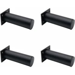 Set Di 4 Gambe Per Mobili Regolabili Nere Opache 38x120mm Gambe Per Mobile TV In Lega Di Alluminio Per Tavolino Da Salotto, Gamba Di Supporto Per Divano