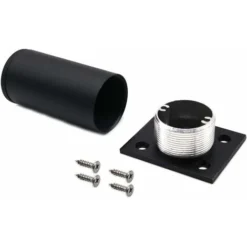 Set Di 4 Gambe Per Mobili Regolabili Nere Opache 38x80mm Gambe Per Mobile TV In Lega Di Alluminio Per Tavolino Da Caffè, Gamba Di Supporto Per Divano -Wenko Negozio 31869539 5