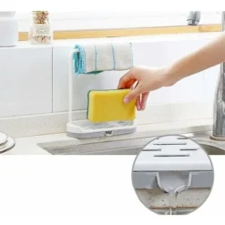 Porta Asciugamani Da Cucina Multifunzione Con Porta Spugna - Grigio -Wenko Negozio 33181440 3