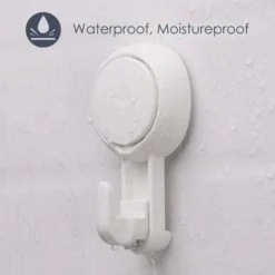 Juego De 2 Ganchos De Ventosa, Ganchos De Ducha De Succión De Carga De 5 Kg, Gancho De Pared Reutilizable Para Corona En La Cocina / Baño, Gancho De Plástico Blanco -Wenko Negozio 33294085 4