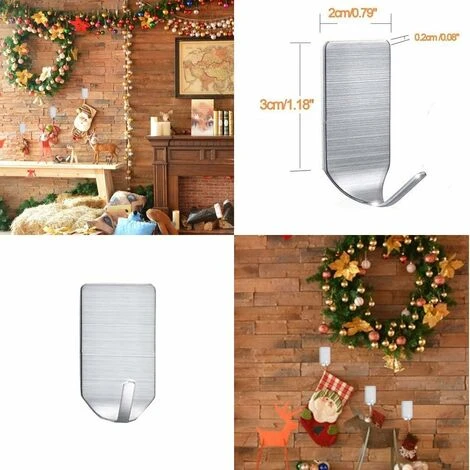 Ganci Robusti Ganci Da Parete Ganci Da Parete Impermeabili In Acciaio Inossidabile Per Abiti Porta Accappatoio Portachiavi Portachiavi Borse Natalizie Luci-Cucina Per La Casa Confezione Da 8 2 Ganci Robusti Ganci Da Parete Ganci Da Parete Impermeabili In Acciaio Inossidabile Per Abiti Porta Accappatoio Portachiavi Portachiavi Borse Natalizie Luci-Cucina Per La Casa Confezione Da 8 - immagine 2