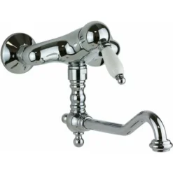 Miscelatore Lavello Cucina A Parete In Colore Cromo Con Bocca Di Erogazione Lunga Gattoni Orta Old 2762/27C0.OLD Cromo