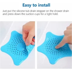 (Confezione Da 4) Coperture Di Scarico In Silicone Per Raccogli-capelli Per Scarico Doccia, Filtro Per Lavello Per Cucina E Bagno, Tappo Per Scarico Del Lavandino, Trappola Per Capelli Con Ventosa Per -Wenko Negozio 34540713 4