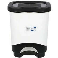 Secchio Della Spazzatura A Pedale Tontarelli Nero Bianco 24 X 21 X 30 Cm - 8 L -Wenko Negozio 34547824 3