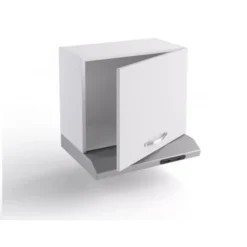 Sopracappa Cucina 60x31xH48 Cm In Legno Bianco Opaco Con Anta E Depuratore Bianco
