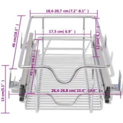 Cestelli A Rete Scorrevoli 2 Pz Argento 300 Mm VidaXL -Wenko Negozio 3522867 3