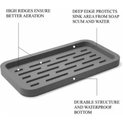GOOD TO GOOD Portaspugna In Silicone - Vassoio Organizer Per Lavello Da Cucina Per Spugna, Dispenser Di Sapone, Scrubber E Altre Stoviglie -Wenko Negozio 35578376 3