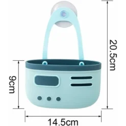 Set Di 3 Porta Lavello Per Sapone E Spugna Con Ventosa