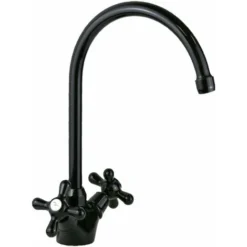 Rubinetto Lavello Cucina Bicomando Colore Nero Lucido Gattoni 5692/RE0N Nero