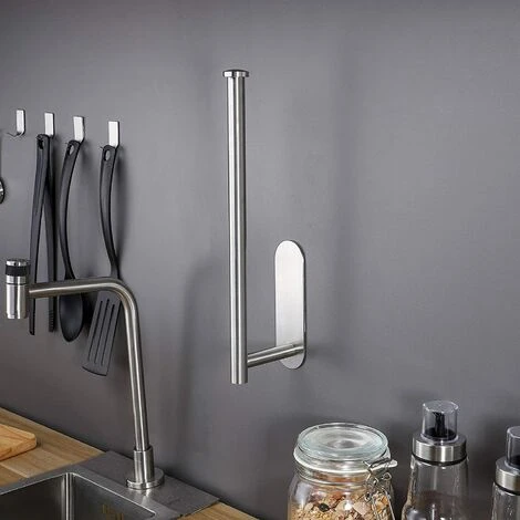 Portarrollos De Cocina, No Requiere Taladrar, Portarrollos De Cocina, Práctico Portarrollos Autoadhesivo De La Unidad Base, Acero Inoxidable 4 Portarrollos De Cocina, No Requiere Taladrar, Portarrollos De Cocina, Práctico Portarrollos Autoadhesivo De La Unidad Base, Acero Inoxidable - immagine 4