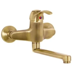 Rubinetto Lavello Parete Serie Distri Vecchio Ottone