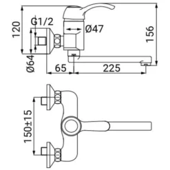 Rubinetto Lavello Parete Serie Distri Vecchio Ottone -Wenko Negozio 3606444 4