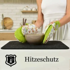 SOEKAVIA Tovaglietta In Feltro Color Antracite Lavabile - 6 Tovagliette Lavabili + 6 Sottobicchieri + 6 Tasche Portaposate - Tovagliette In Feltro Termoresistente Antiscivolo, Tovagliette Nere -Wenko Negozio 36293915 4